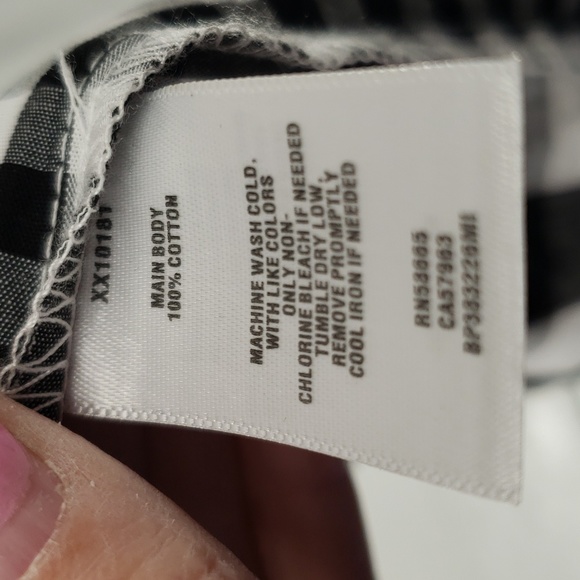 BP. Black White Mixed Check Gingham Sleeveless Wrap Dress Size Medium - Picture 10 of 14